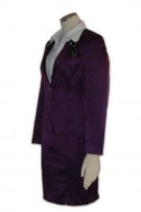 BS203 女性職業西裝訂做 絨質套裙西服 西服款式選擇 西服生產商